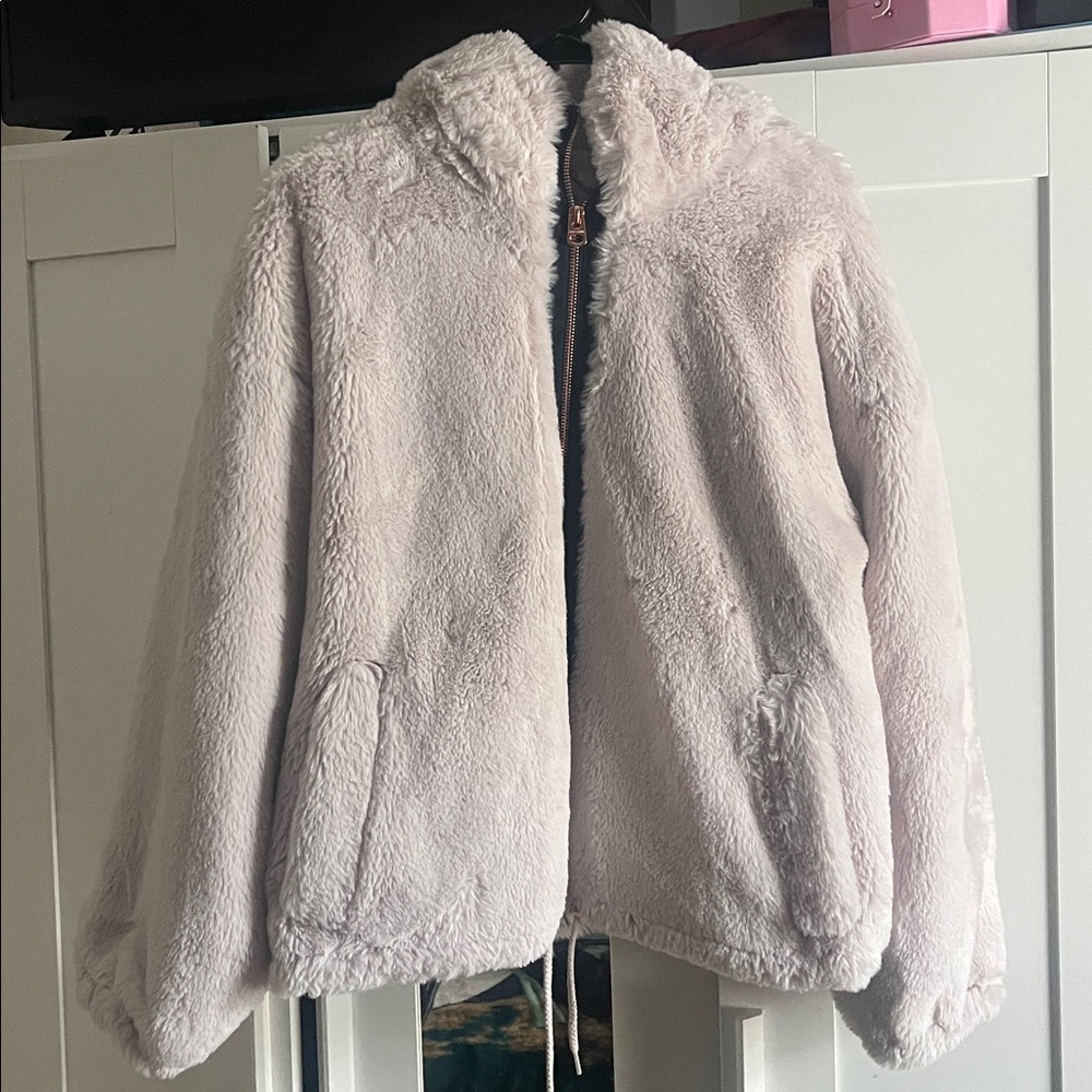 Lucky Brand Cream Satin Jacket